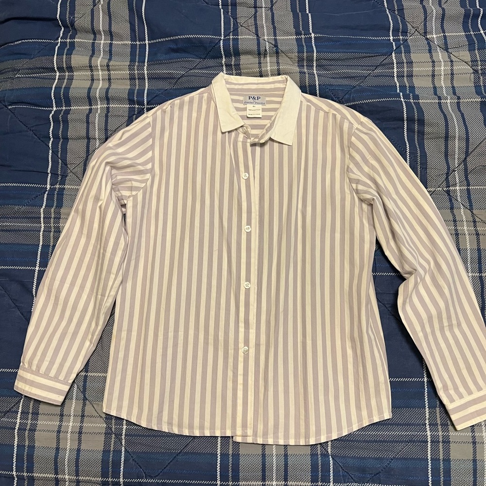 Classic Striped Button-Down Shirt for Kids